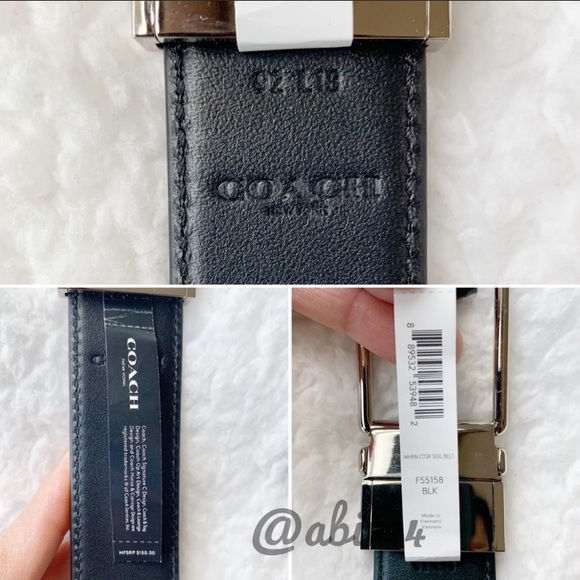 Coach Cut-to-size Reversible Leather Belt One Size - Picture 3 of 5